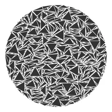 Circle Mosaic of Triangles イラスト素材