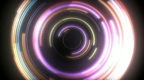 Circle Motion Color Grill Shape In and Out VJ Loop Video stock 20641290