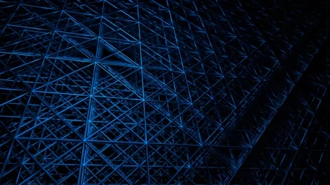 Circle Movement on Blue Blurred Grate Background VJ Loop in 4K Video stock 277093359