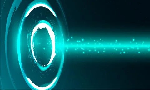 Circle movement pattern and motion blur over dark blue background. Stockillustratie