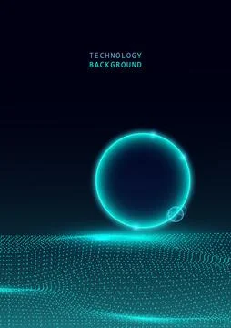 Circle movement pattern and motion blur over dark blue background. Illustrazione stock