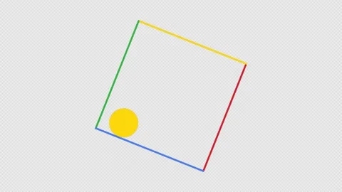 Circle moving inside square. Stock Footage 262756926