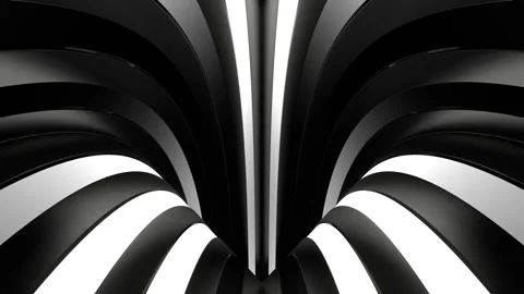 Circle Moving White Neon Lines Background VJ Loop in 4K Stock Footage 265991184