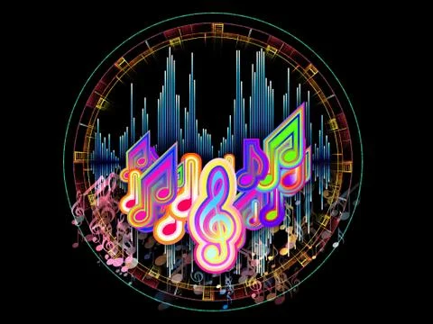 Circle of Music Stock Illustration