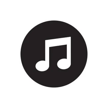 Circle music note icon イラスト素材