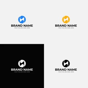 Circle negative space Initial letter h logo design vector template. Professio Stock Illustration