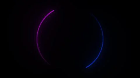 Circle in neon effect mp4 video イラスト素材