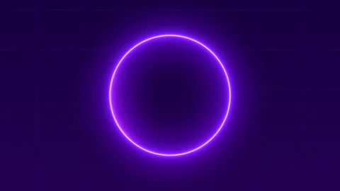Circle neon frame Looping Animation Stock Footage 154951273