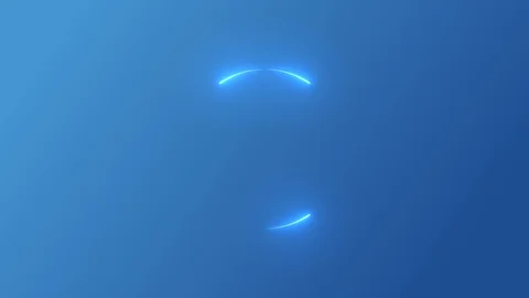 Circle neon sign on blue background Video stock 122329363