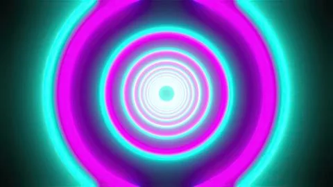Circle neon tunnel イラスト素材