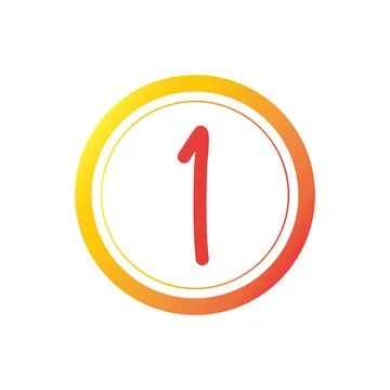 Circle number 1 vector illustration Stock Illustration