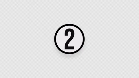 Circle number two stickers Stock Footage 253375341