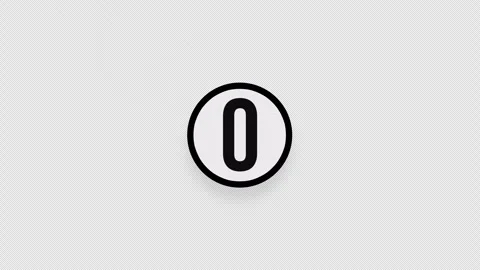 Circle number zero stickers Stock Footage 253375331