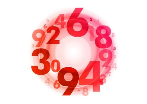 Circle of numbers 스톡 일러스트