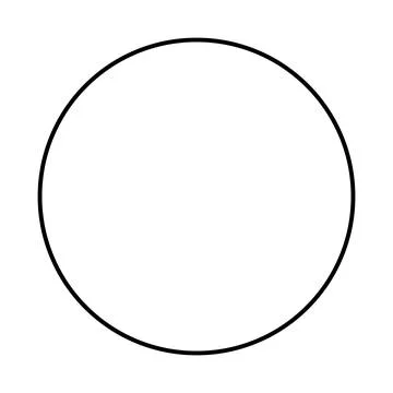 Circle in one segment. Minimalist line chart. Pizza or pie round shape, no Illustrazione stock