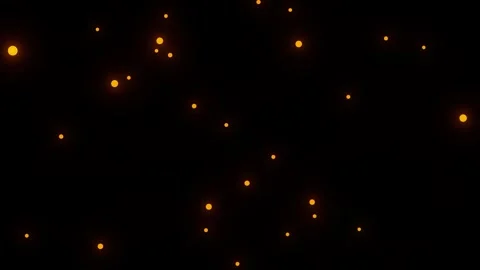 Circle orange glow particles flying motion overlay animation seamless loop Video stock 284037851
