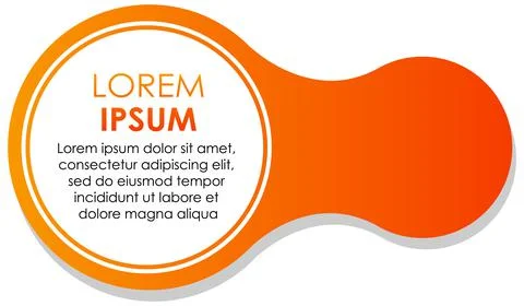 Circle orange gradient abstract banner template Illustrazione stock