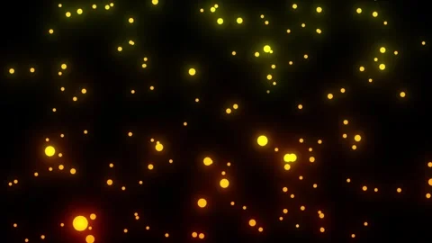Circle orange neon glow particles flying motion seamless loop background Stock Footage 284903918