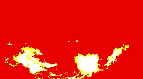 Circle of Orange-Red Flames Dancing in the Darkness Closeup Stock Footage 66420706