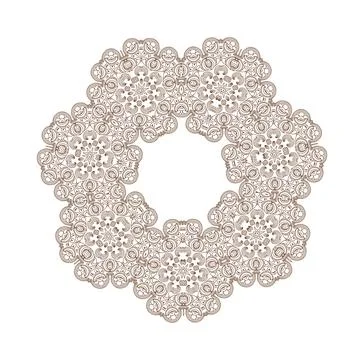 Circle ornament frame Stock Illustration