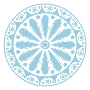 Circle with ornament mandala simple Stock Illustration