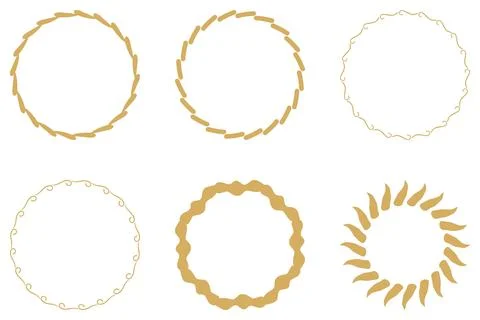 Circle ornamental frame design set Stock-Illustration