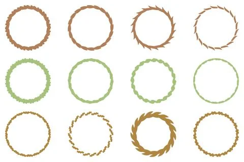 Circle ornamental frame design set Stock-Illustration