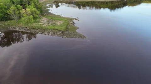Circle Orrington boat ramp point 5-30-26 Stock Footage 337203394
