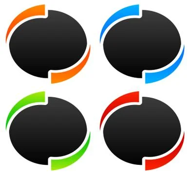 Circle, oval, ellipse design elements / backgrounds. vector graphic イラスト素材