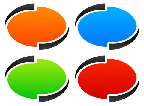 Circle, oval, ellipse design elements / backgrounds. vector graphic Stock Illustration