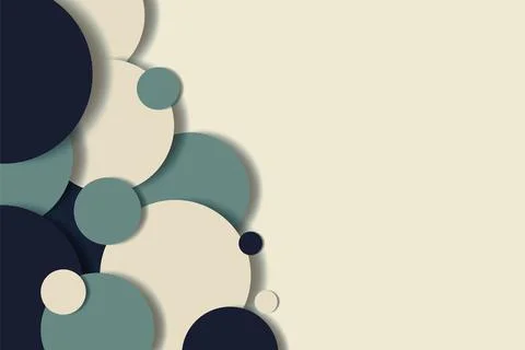 Circle overlapping layer background. Stock Illustration