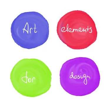 Circle paint drop set Stock Illustration