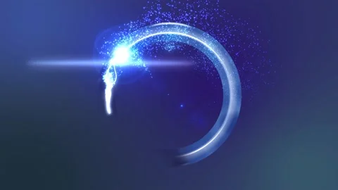 Circle Particle effects Stock Footage 208067538