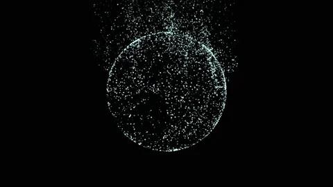 Circle Particle Stock Footage 139828212