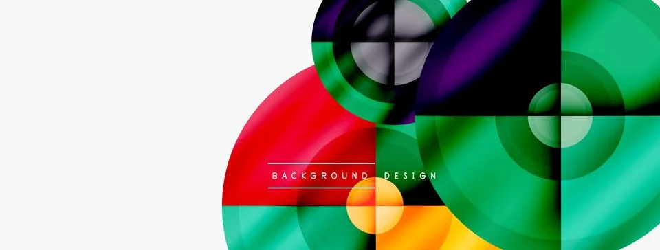 Circle pattern background. Abstract backgrounds bundle for wallpaper, banner Stock Illustration