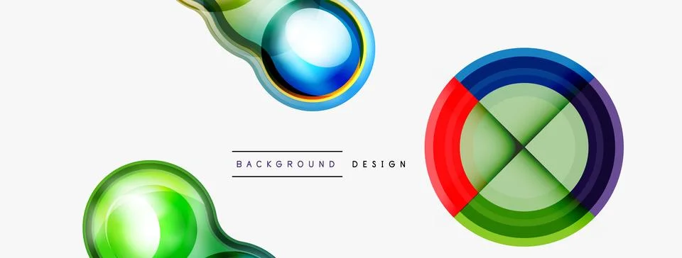 Circle pattern background. Abstract backgrounds bundle for wallpaper, banner Illustrazione stock