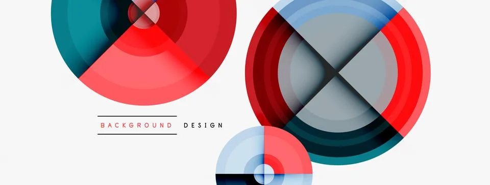 Circle pattern background. Abstract backgrounds bundle for wallpaper, banner Stock Illustration