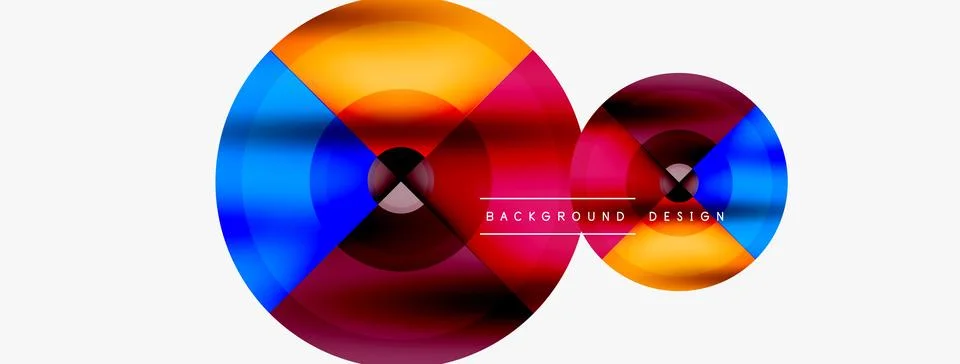 Circle pattern background. Abstract backgrounds bundle for wallpaper, banner Stock Illustration