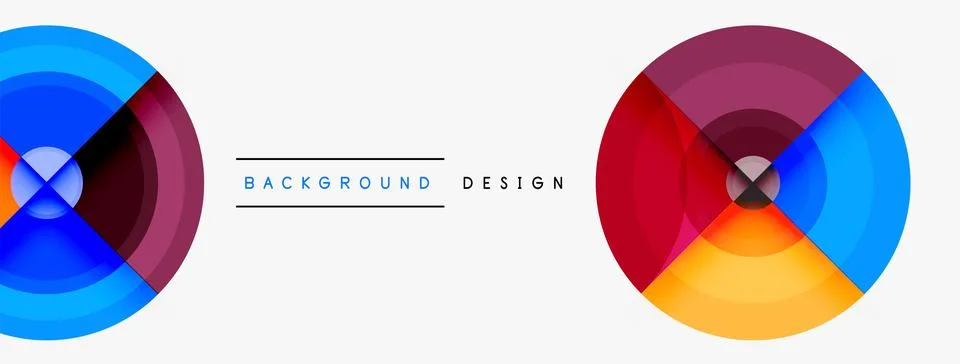 Circle pattern background. Abstract backgrounds bundle for wallpaper, banner Stock Illustration