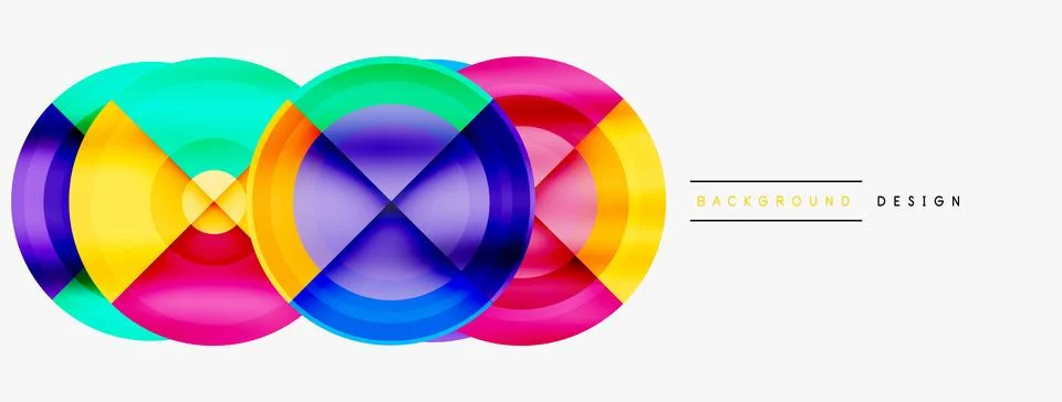 Circle pattern background. Abstract backgrounds bundle for wallpaper, banner Stock Illustration