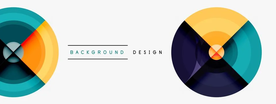 Circle pattern background. Abstract backgrounds bundle for wallpaper, banner Stock Illustration