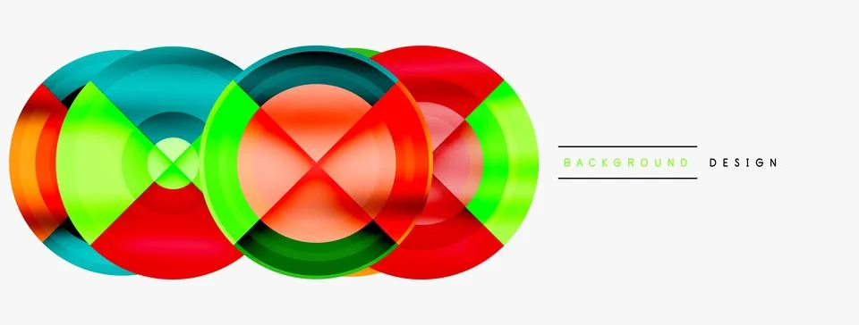 Circle pattern background. Abstract backgrounds bundle for wallpaper, banner Stock Illustration