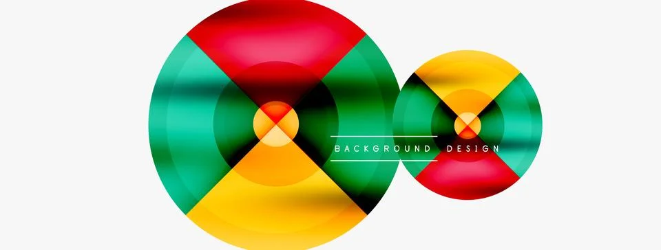 Circle pattern background. Abstract backgrounds bundle for wallpaper, banner Stock Illustration