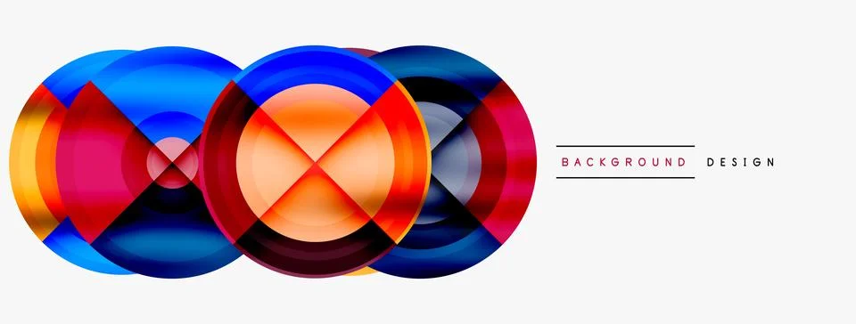 Circle pattern background. Abstract backgrounds bundle for wallpaper, banner Stock Illustration