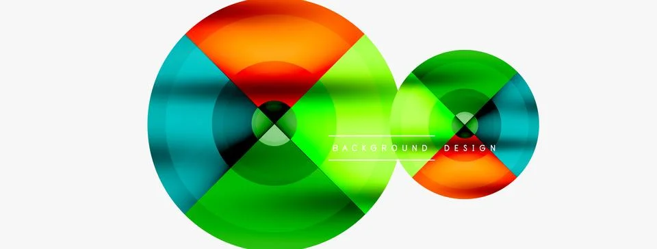 Circle pattern background. Abstract backgrounds bundle for wallpaper, banner Stock Illustration