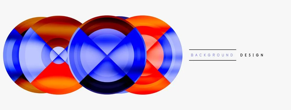 Circle pattern background. Abstract backgrounds bundle for wallpaper, banner Stock Illustration