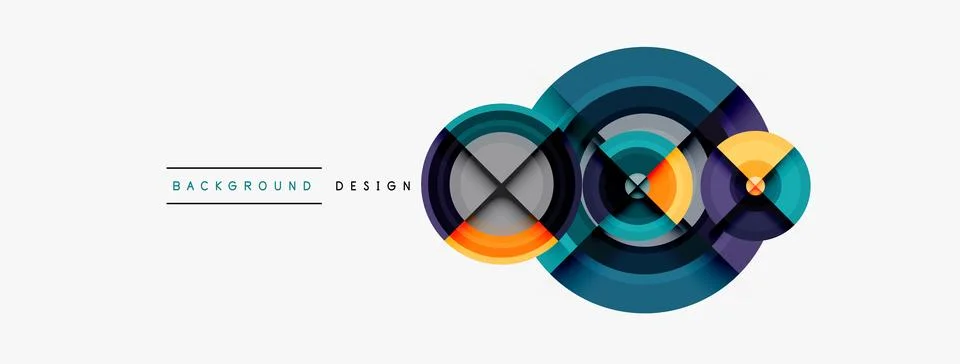 Circle pattern background. Abstract backgrounds bundle for wallpaper, banner Stock Illustration