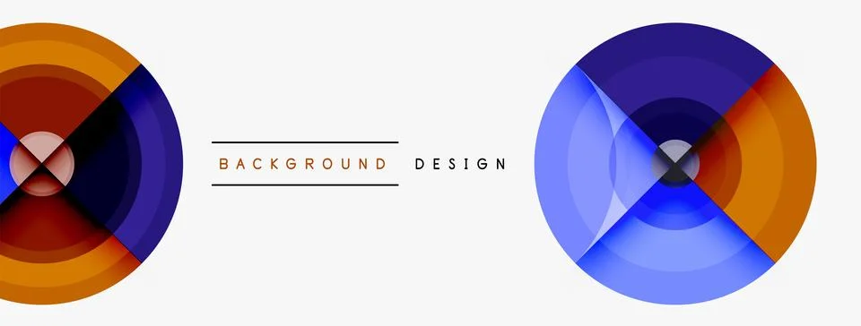 Circle pattern background. Abstract backgrounds bundle for wallpaper, banner Stock Illustration