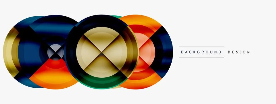 Circle pattern background. Abstract backgrounds bundle for wallpaper, banner Stock Illustration