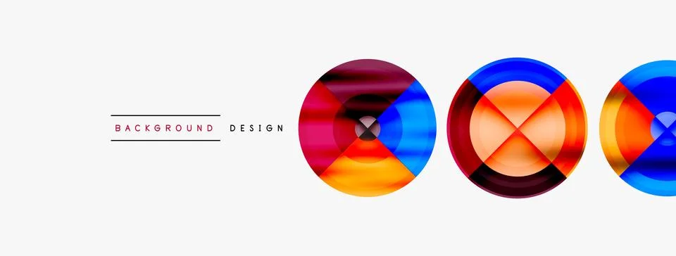 Circle pattern background. Abstract backgrounds bundle for wallpaper, banner Stock Illustration